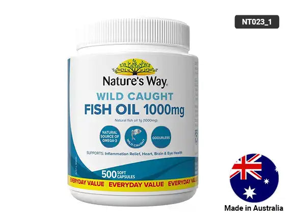 Natures Way Wild Caught Fish Oil 1000mg 500 Soft Capsules in Sri Lanka